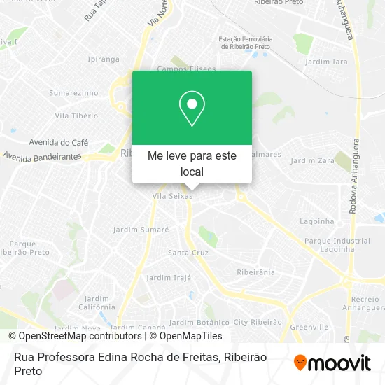 Rua Professora Edina Rocha de Freitas mapa