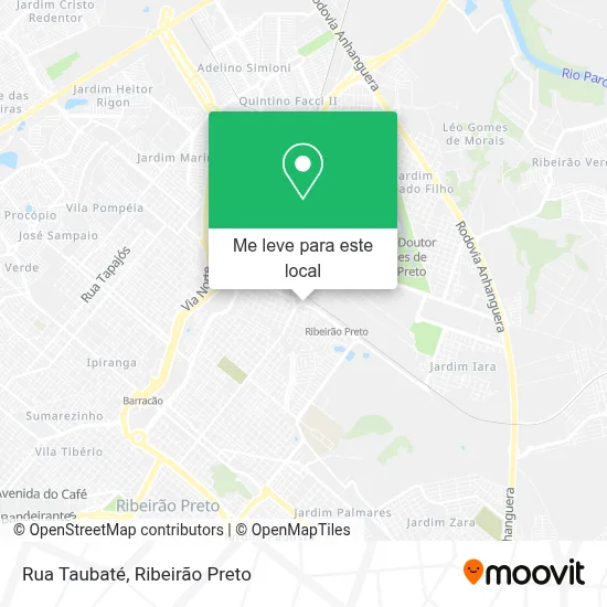 Rua Taubaté mapa