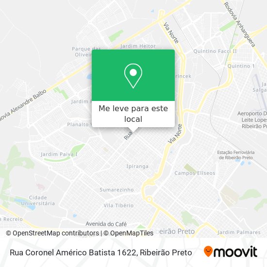 Rua Coronel Américo Batista 1622 mapa