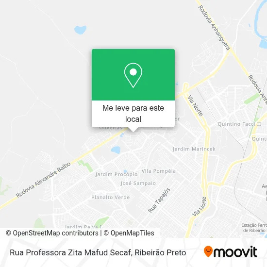 Rua Professora Zita Mafud Secaf mapa
