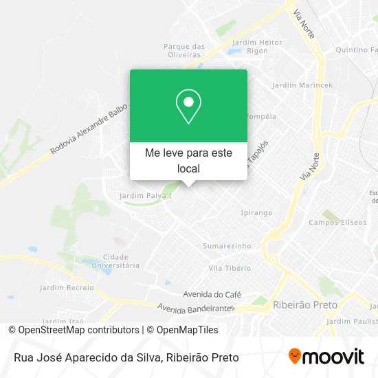 Rua José Aparecido da Silva mapa
