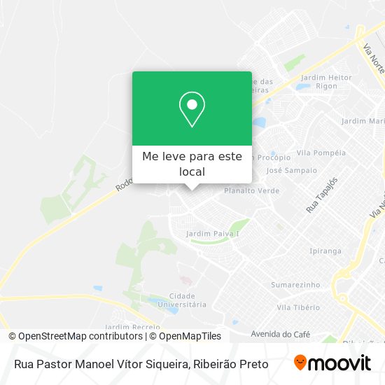 Rua Pastor Manoel Vítor Siqueira mapa