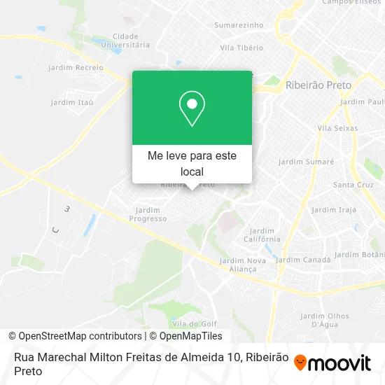 Rua Marechal Milton Freitas de Almeida 10 mapa
