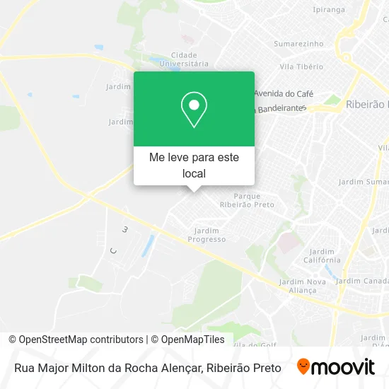 Rua Major Milton da Rocha Alençar mapa
