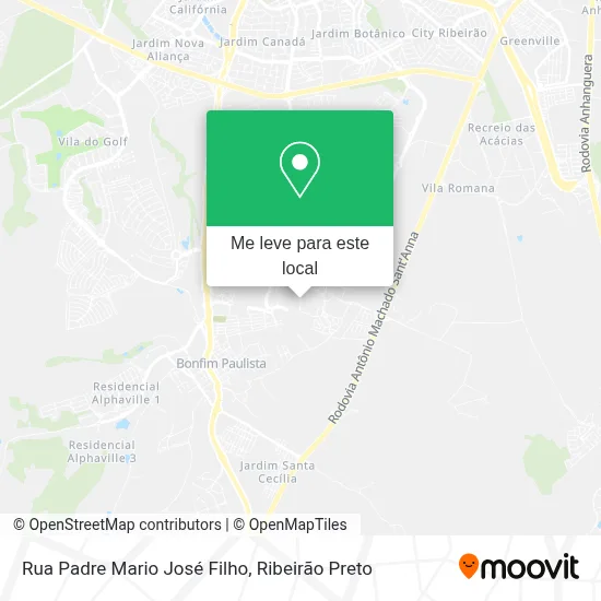 Rua Padre Mario José Filho mapa