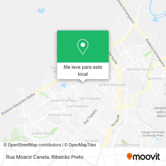 Rua Moacir Canela mapa