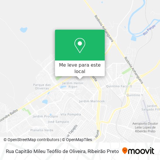 Rua Capitão Mileu Teófilo de Oliveira mapa