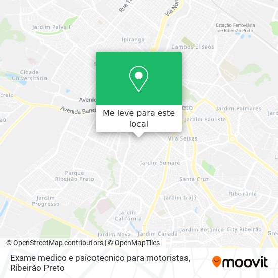 Exame medico e psicotecnico para motoristas mapa