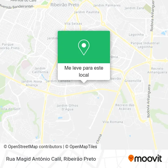 Rua Magid Antônio Calil mapa