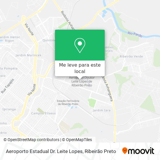 Aeroporto Estadual Dr. Leite Lopes mapa
