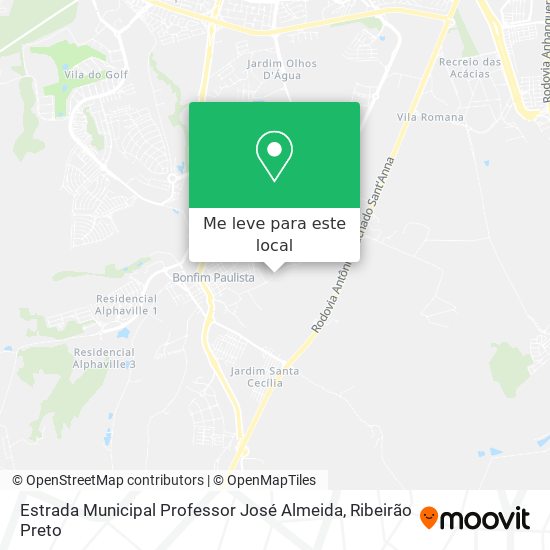 Estrada Municipal Professor José Almeida mapa