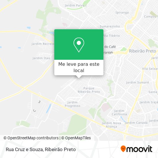 Rua Cruz e Souza mapa