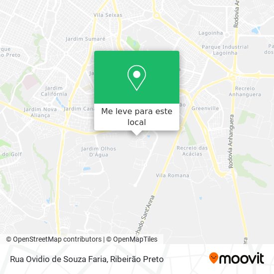 Rua Ovidio de Souza Faria mapa