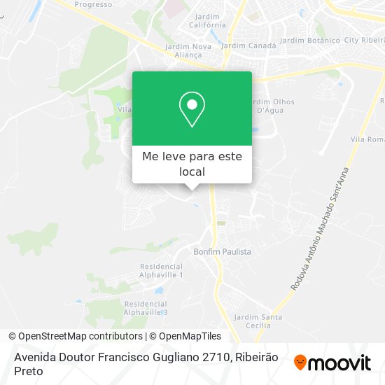 Avenida Doutor Francisco Gugliano 2710 mapa
