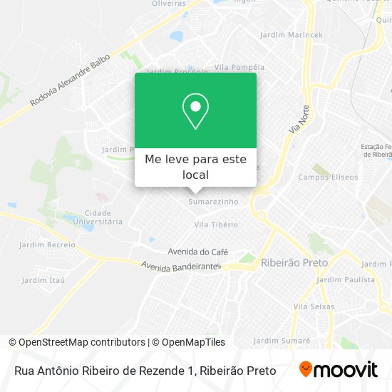 Rua Antônio Ribeiro de Rezende 1 mapa