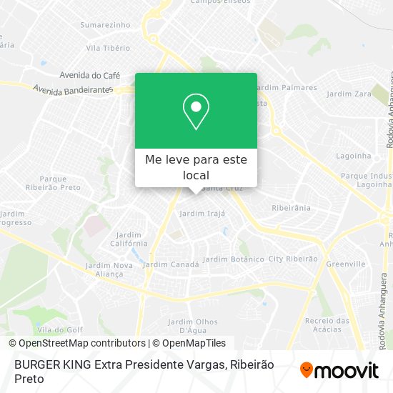 BURGER KING Extra Presidente Vargas mapa