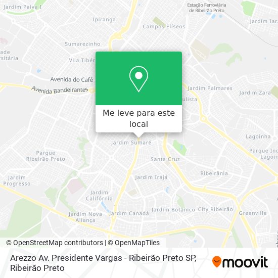 Arezzo Av. Presidente Vargas - Ribeirão Preto SP mapa