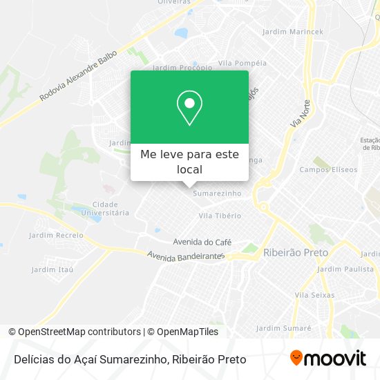 Delícias do Açaí Sumarezinho mapa