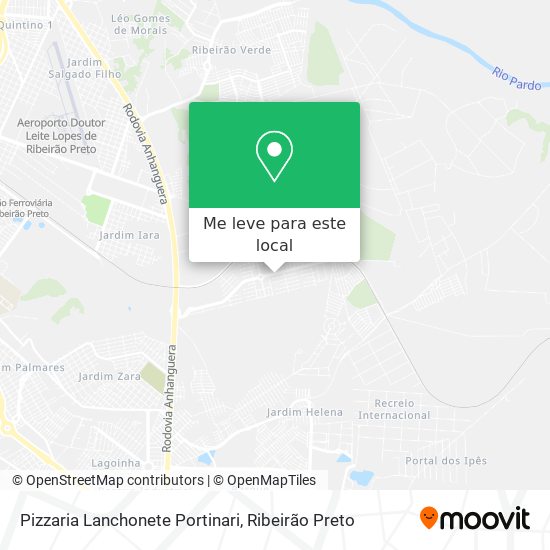 Pizzaria Lanchonete Portinari mapa