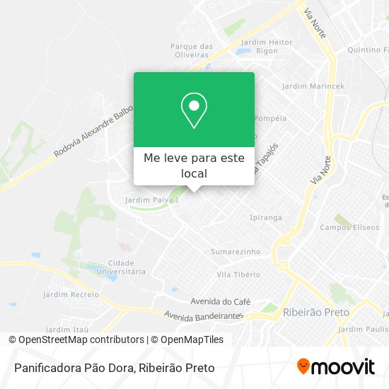 Panificadora Pão Dora mapa