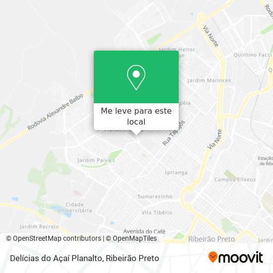 Delícias do Açaí Planalto mapa