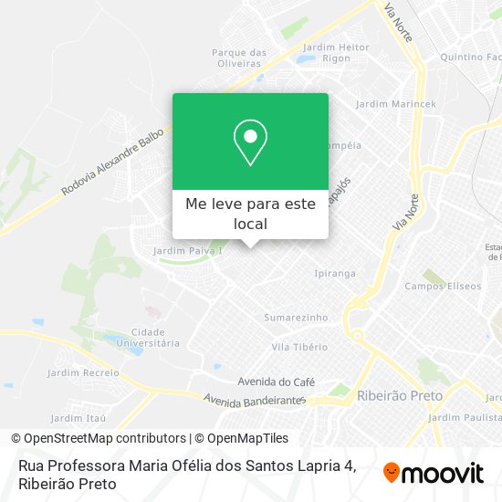 Rua Professora Maria Ofélia dos Santos Lapria 4 mapa