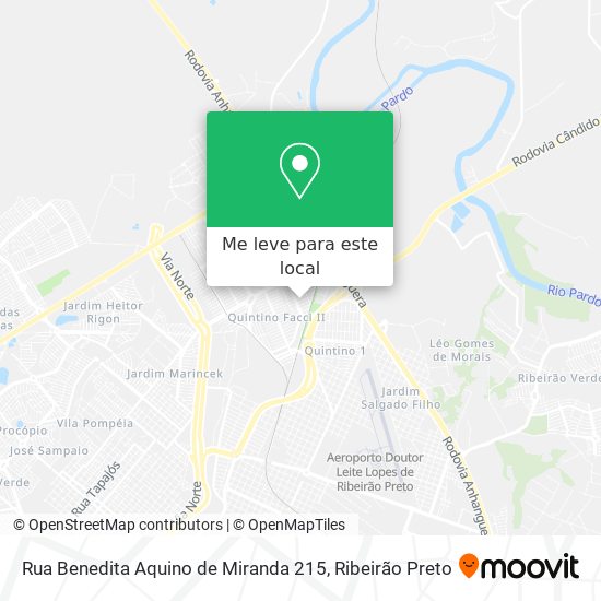 Rua Benedita Aquino de Miranda 215 mapa