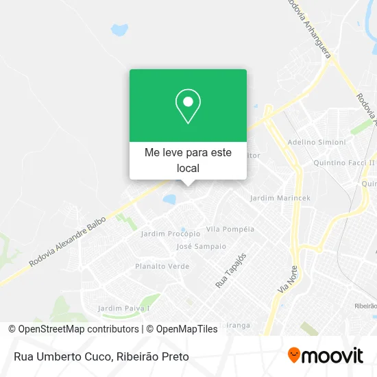 Rua Umberto Cuco mapa