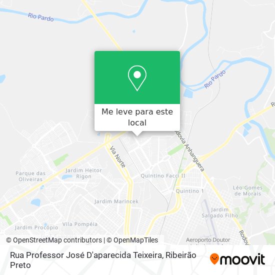 Rua Professor José D'aparecida Teixeira mapa