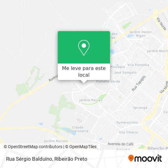 Rua Sérgio Balduíno mapa