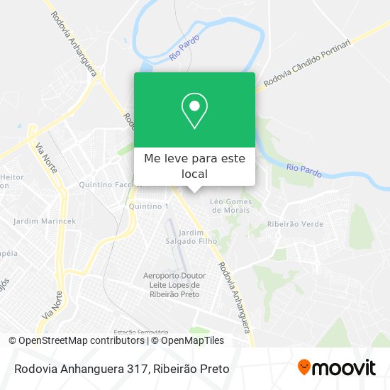 Rodovia Anhanguera 317 mapa