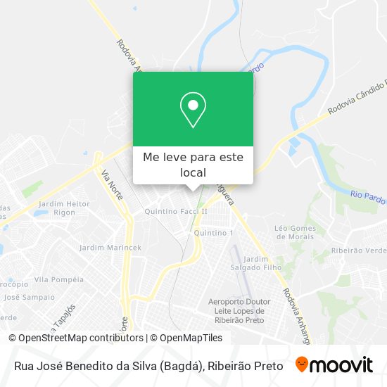 Rua José Benedito da Silva (Bagdá) mapa