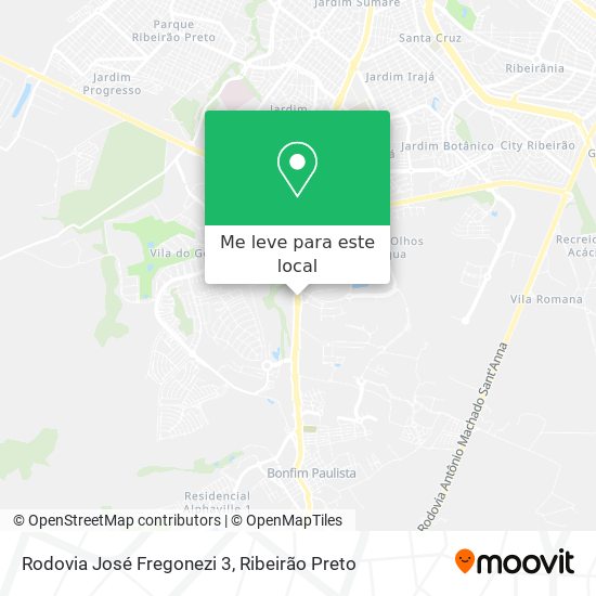 Rodovia José Fregonezi 3 mapa