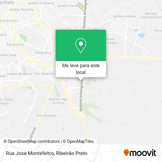 Rua Jose Montefeltro mapa
