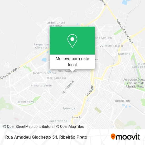 Rua Amadeu Giachetto 54 mapa