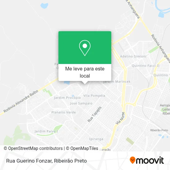 Rua Guerino Fonzar mapa