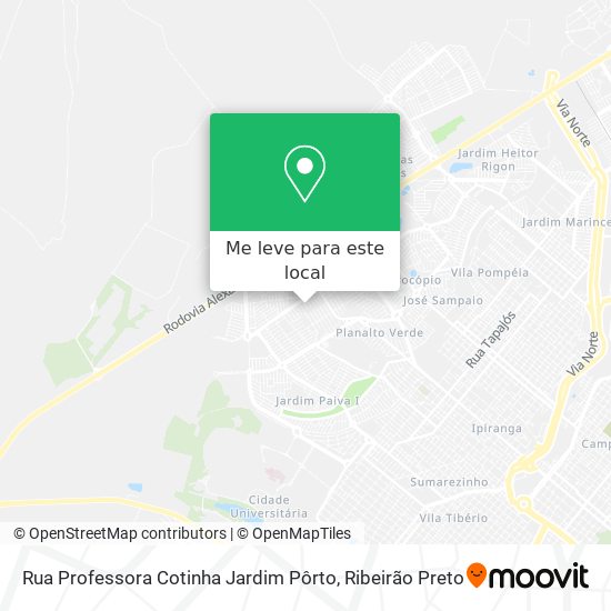 Rua Professora Cotinha Jardim Pôrto mapa