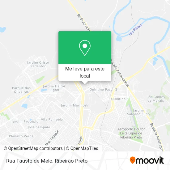 Rua Fausto de Melo mapa