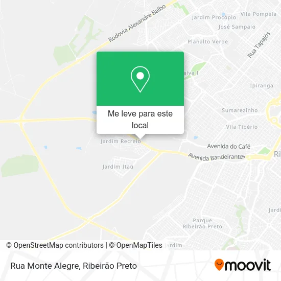 Rua Monte Alegre mapa