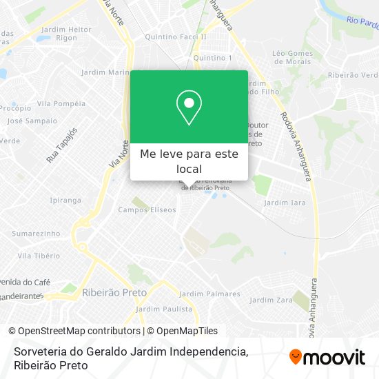 Sorveteria do Geraldo Jardim Independencia mapa