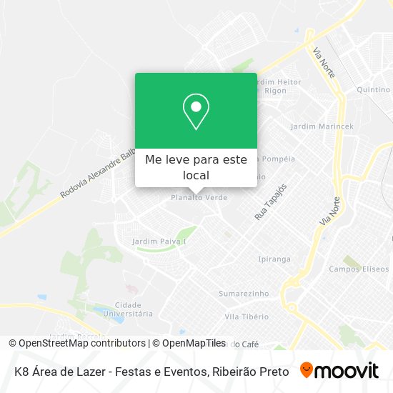 K8 Área de Lazer - Festas e Eventos mapa