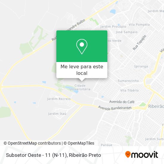 Subsetor Oeste - 11 (N-11) mapa