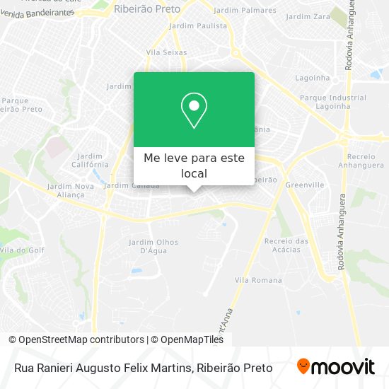 Rua Ranieri Augusto Felix Martins mapa