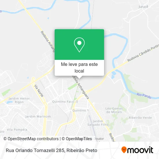 Rua Orlando Tomazelli 285 mapa