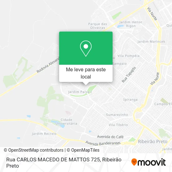 Rua CARLOS MACEDO DE MATTOS 725 mapa
