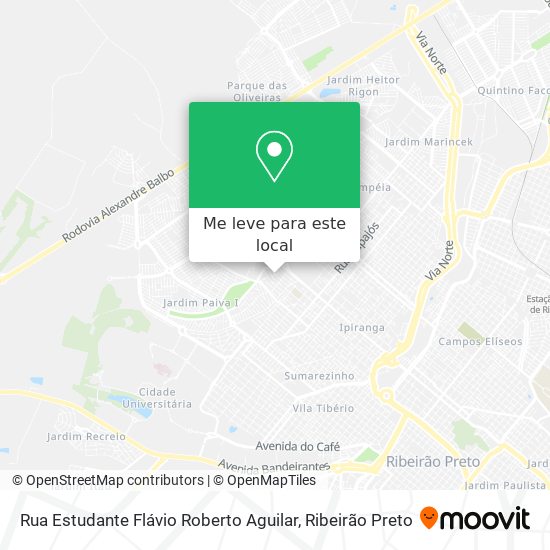 Rua Estudante Flávio Roberto Aguilar mapa