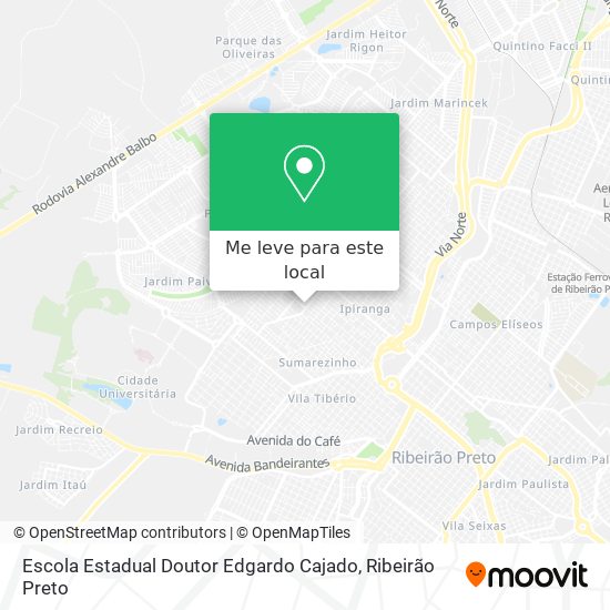 Escola Estadual Doutor Edgardo Cajado mapa