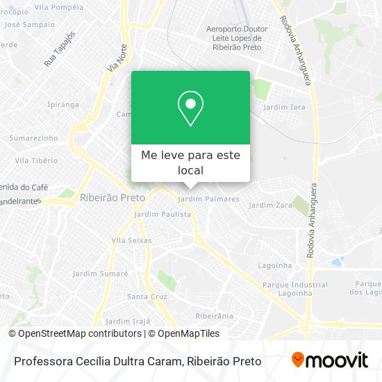 Professora Cecília Dultra Caram mapa