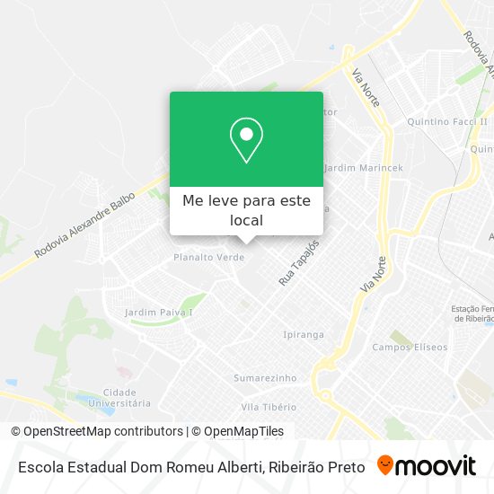 Escola Estadual Dom Romeu Alberti mapa