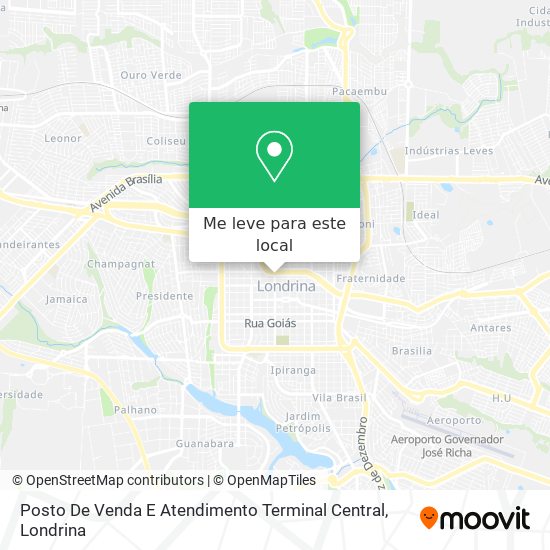 Posto De Venda E Atendimento Terminal Central mapa